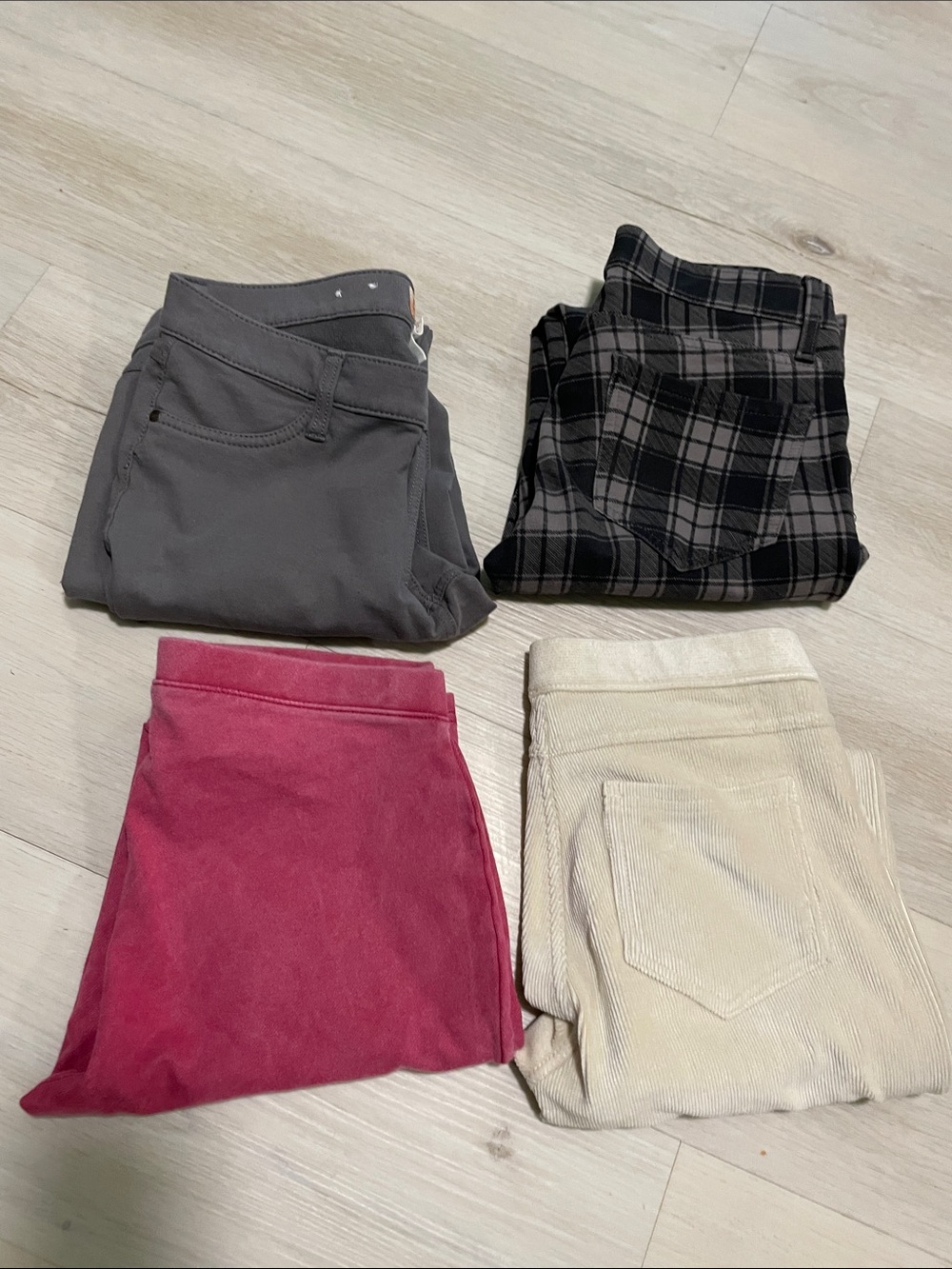 Women’s 2 Leggings, 2 Jeggings Pack High-Rise Stretch Comfort